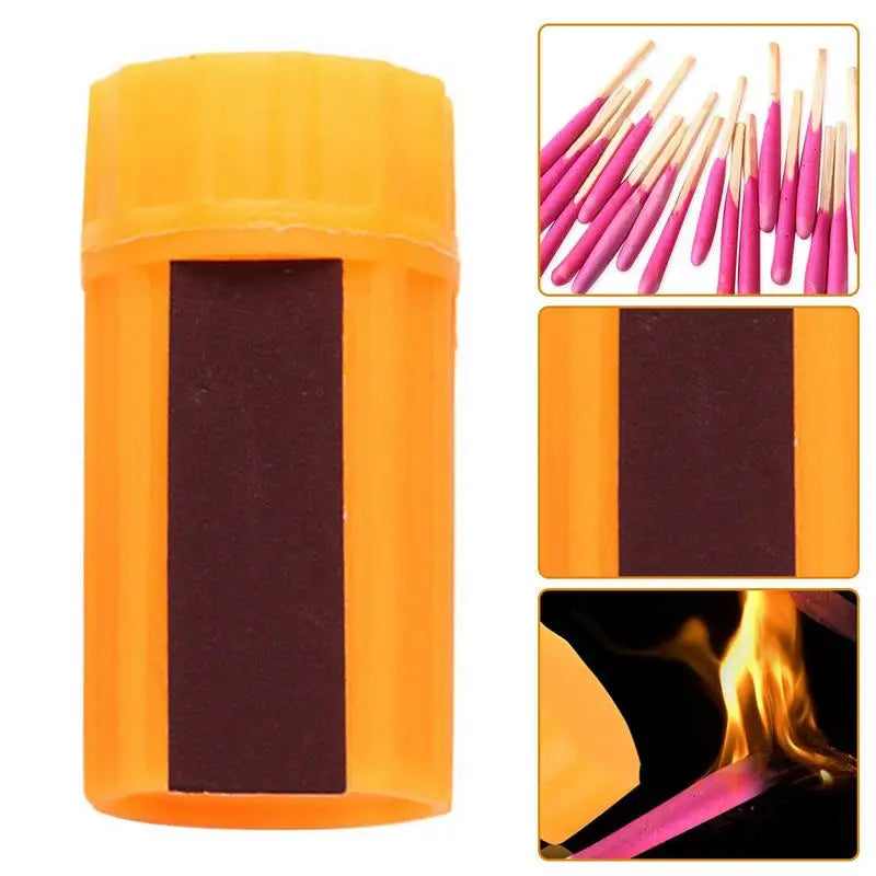 20Pcs Waterproof Matches With Case, Stormproof Fire Matches, Survival Gear And Equipment, Camping Gear, Fire Starters For Hiking