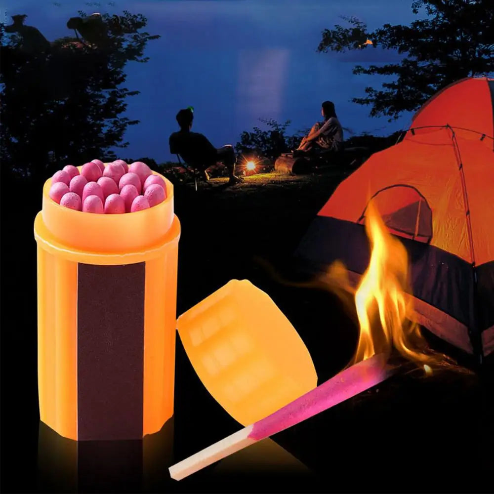 20Pcs Waterproof Matches With Case, Stormproof Fire Matches, Survival Gear And Equipment, Camping Gear, Fire Starters For Hiking